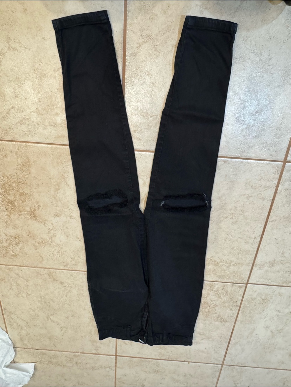 Fashion Nova Black Skinny Ripped Men's Jeans